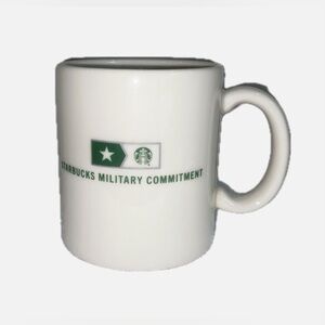 Starbucks Green and White Military Mug